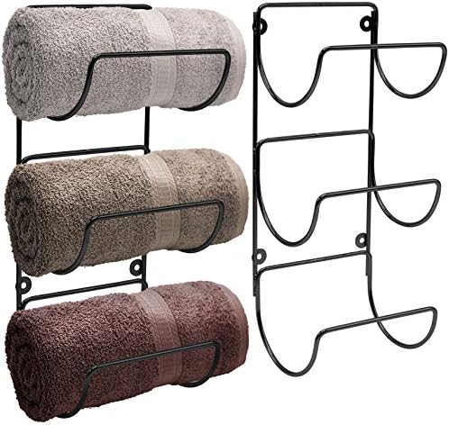 Sorbus 6-Level Towel Rack - Black Set of 2