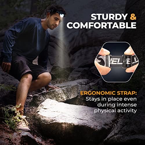 Bright Lightweight and Durable Headlamp for Running Camping Hiking and Family Adventures