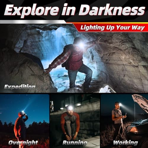 Quick SetupPHLIPESAM Rechargeable Headlamp Red LightIP66 Waterproof