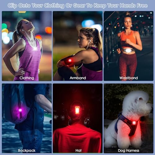 2-Piece Clip-On Running Lights for Night Safety