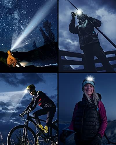 Two-Piece 1200 lumen Rechargeable Headlamp with Motion Sensor