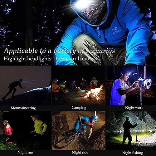 Bright Rechargeable 2000 Lumen COB Headlamp for Outdoor Use