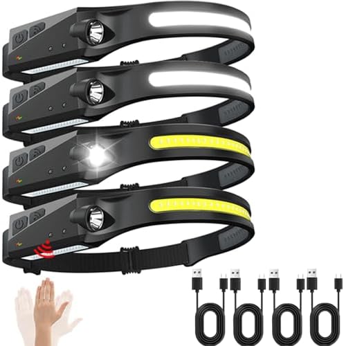 Ewenele Rechargeable Headlamps Wide Beam Motion-Activated 230 for Adults