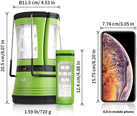 LED Camping Lantern Rechargeable 600LM Detachable Flashlight Camping Essentials