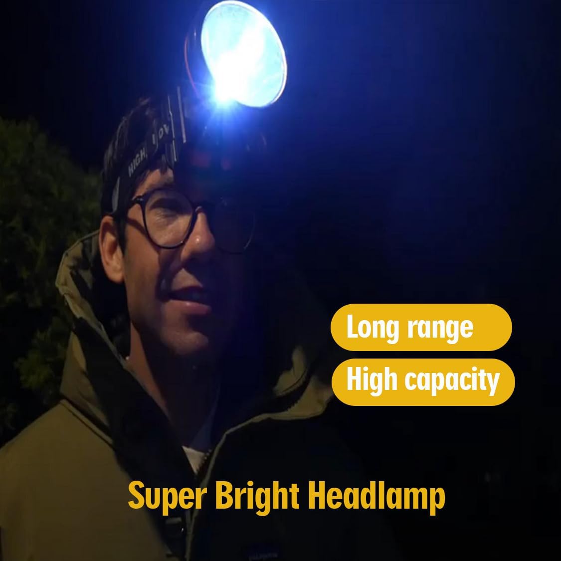 ODEAR Rechargeable LED Spotlight SharpBright Bulbs Long-Range Beam Waterproof Design