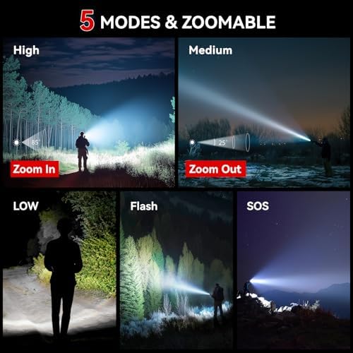 LETMYTactical Flashlight - Bright Waterproof 2 Pack for Camping Emergencies