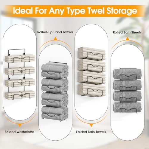 Space-Extending 6-Tier Towel Rack