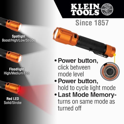 Rechargeable 2-Color LED Flashlight with Holster