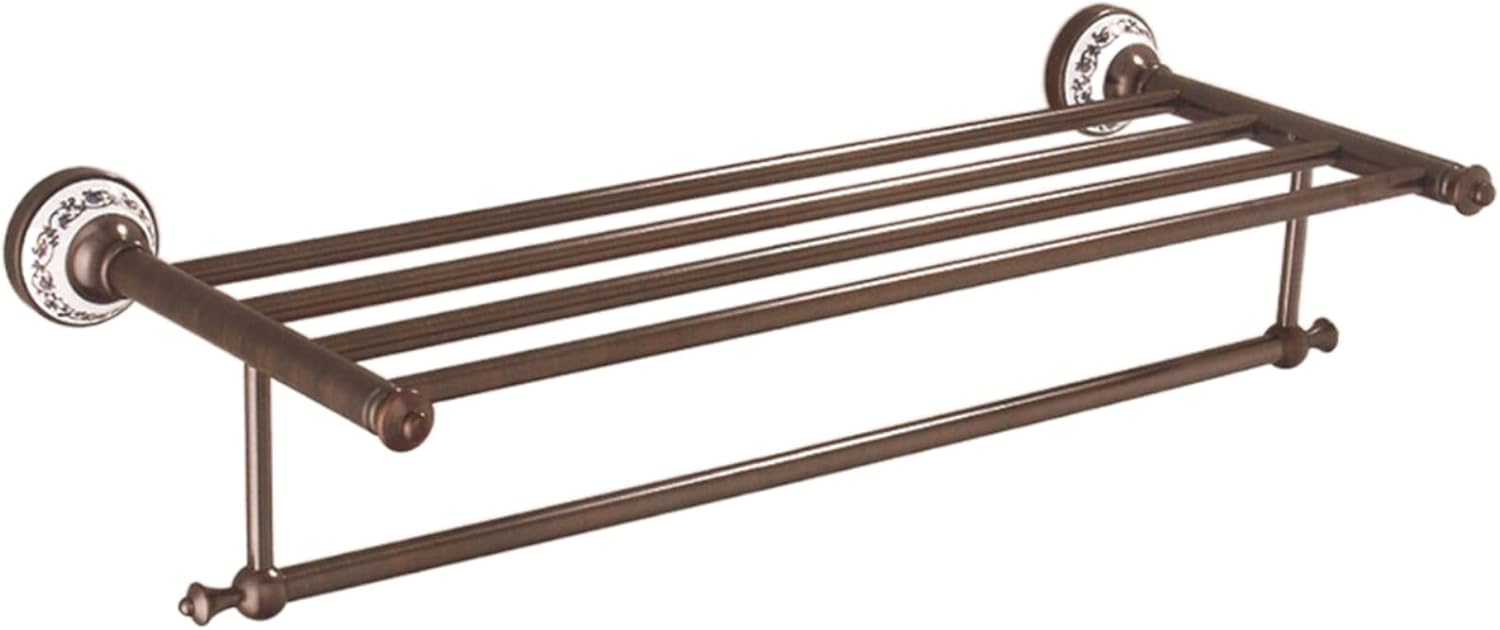Stylish Brown Antique Brass Dual Tiers Bath Towel Rack