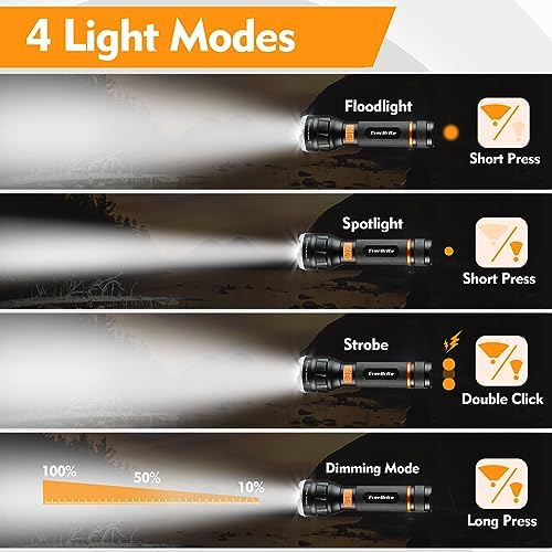 EverBrite LED Flashlight Super Bright Water-Resistant and Durable