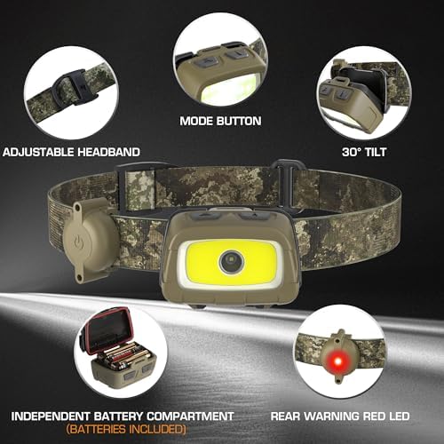 EverBrite 300 Lumens Headlamp 7 Modes Adjustable Waterproof for Camping Hiking