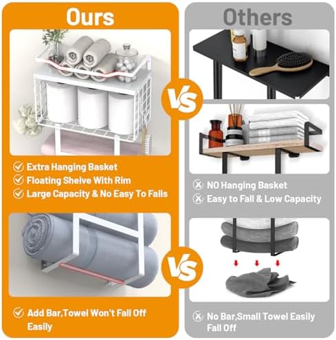 Perfect 34inch Towel Rack for Bathroom Storage
