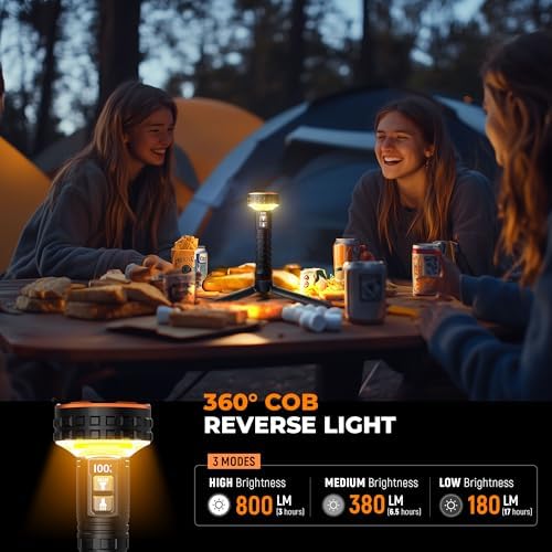 Elesall Discover 5000 Lumen Rechargeable LED Flashlight with Dual Modes