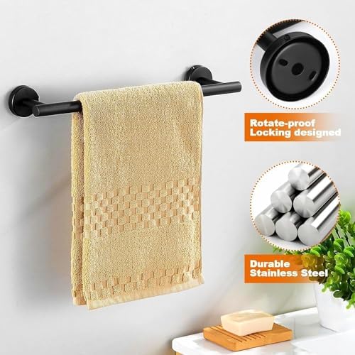 Versatile 5-Piece Bathroom Hardware Set Matte Silver for Any Style