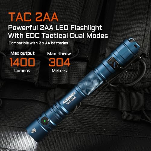 ACEBEAM TAC 2AA EDC Tactical Dual Modes Flashlight