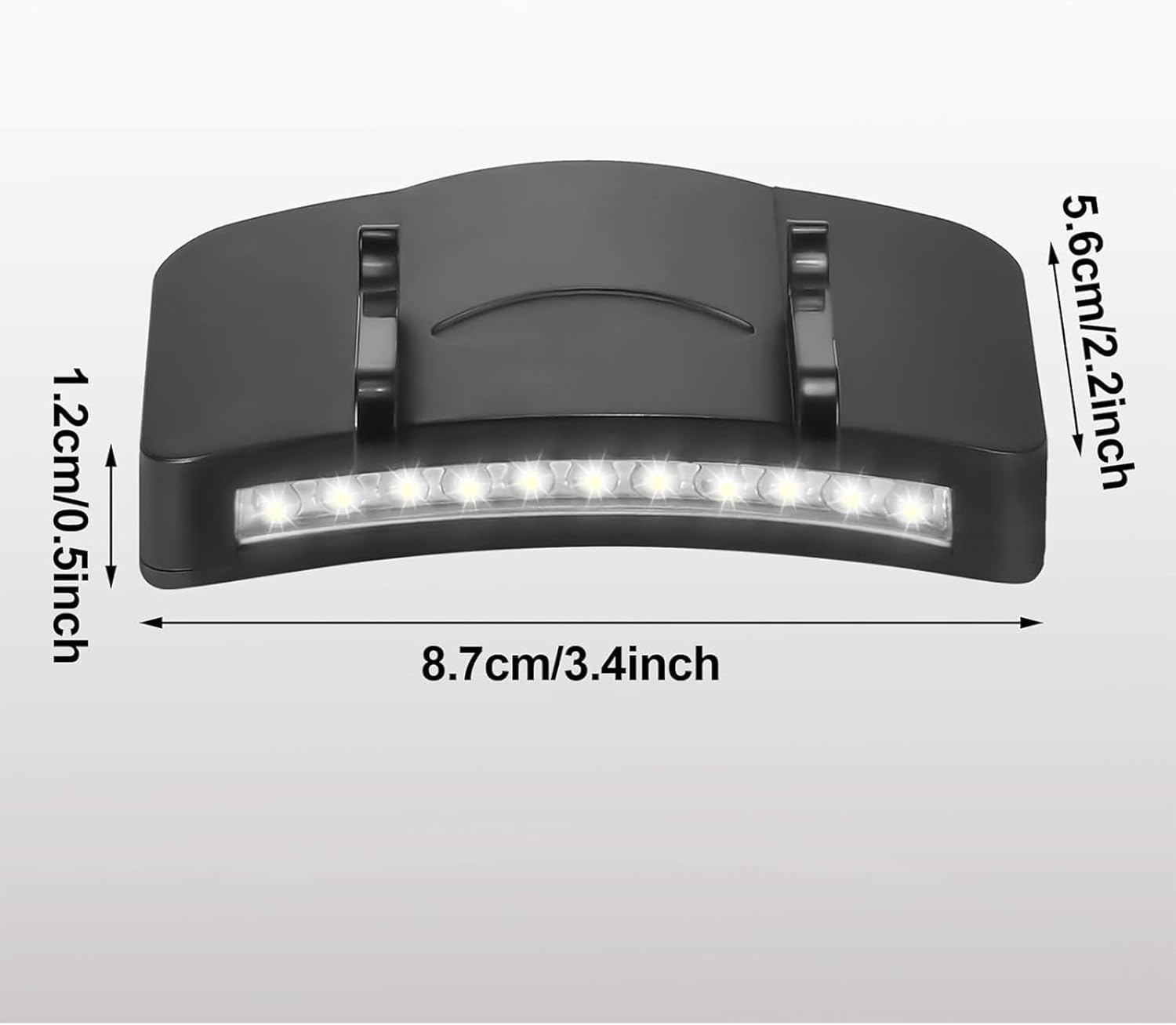Mudder 2-Piece Hat Light Clip 11 LED Cap Lights