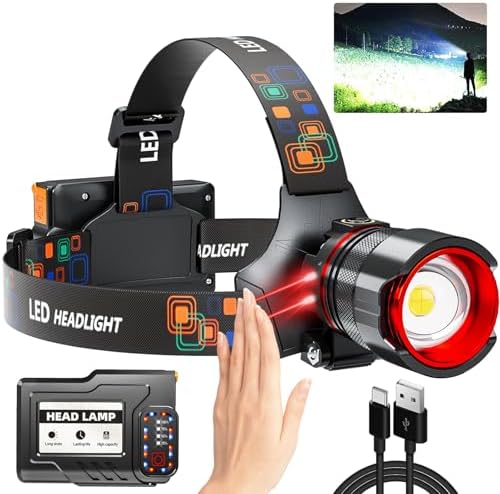 Rechargeable Headlamp with 900000 Lumens