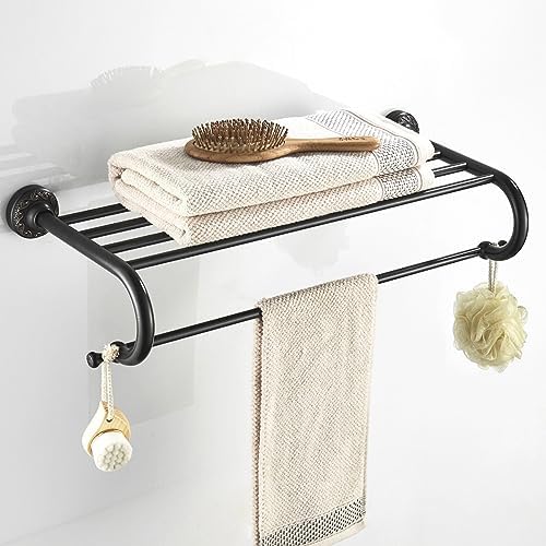 Stylish Black Danube Copper Towel Rack Space-Saving Bathroom hardware