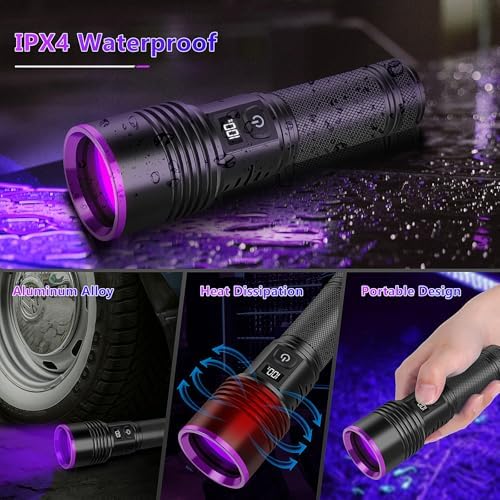 Powerful 365NM UV Flashlight for Pet Urine Scorpion Detection