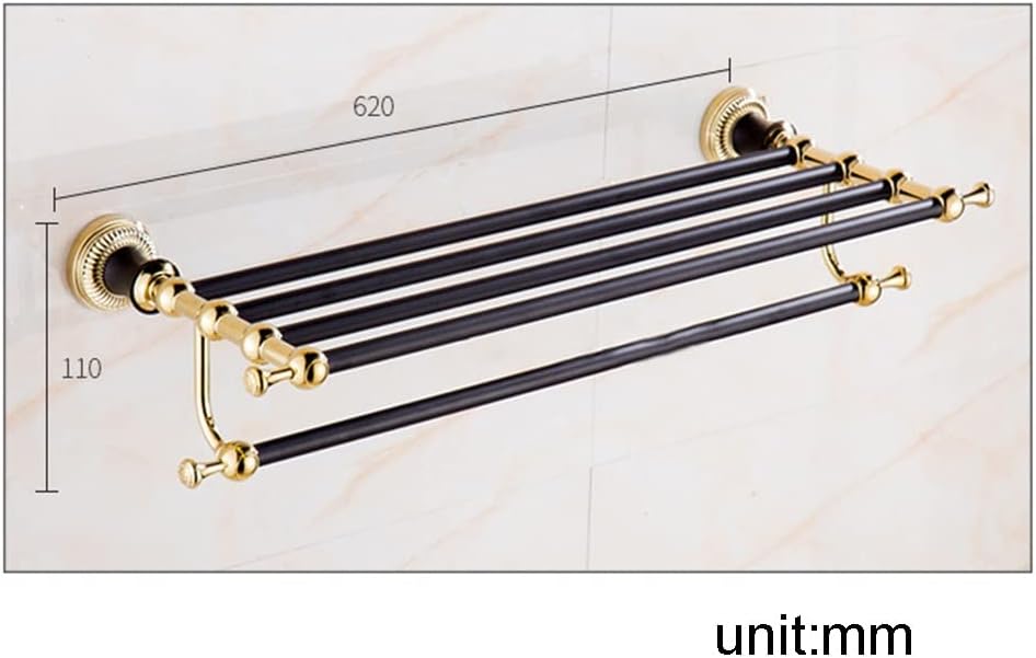 Golden bath towel holder