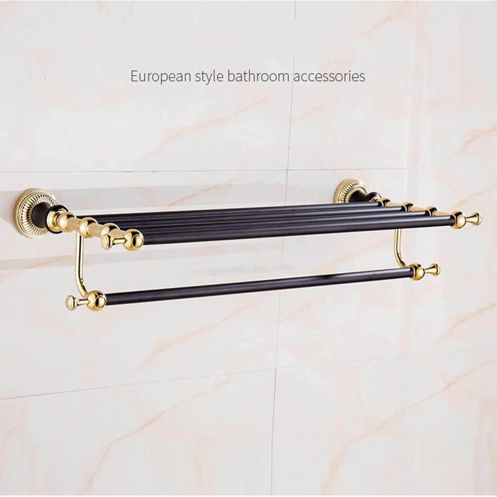 Golden bath towel holder