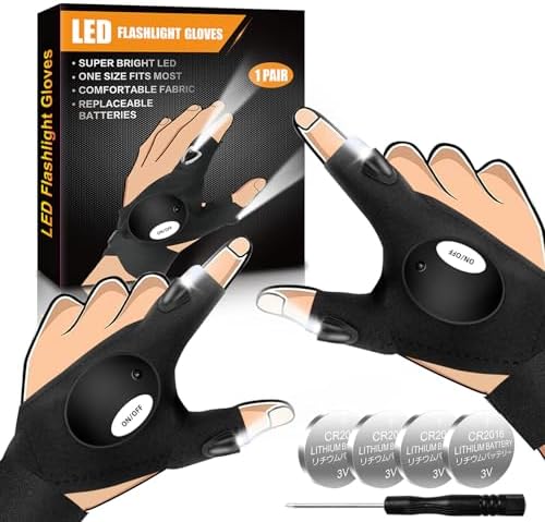 Biuonk LED Flashlight Gloves Comfortable Durable and Functional for Everyday Use
