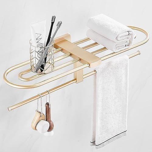 Copper-Ton Towel Rack Space-Saving Bath Towel Organizer