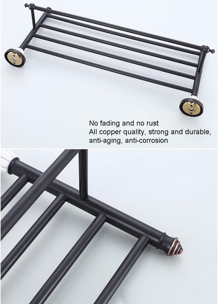 Versatile antique copper bath towel rack