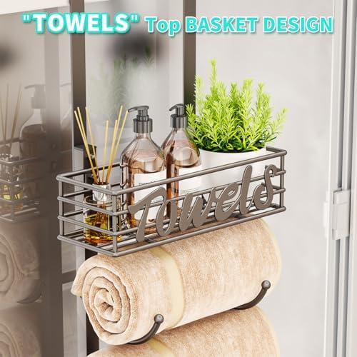 6-Tier Silver Over-the-Door Towel Organiser