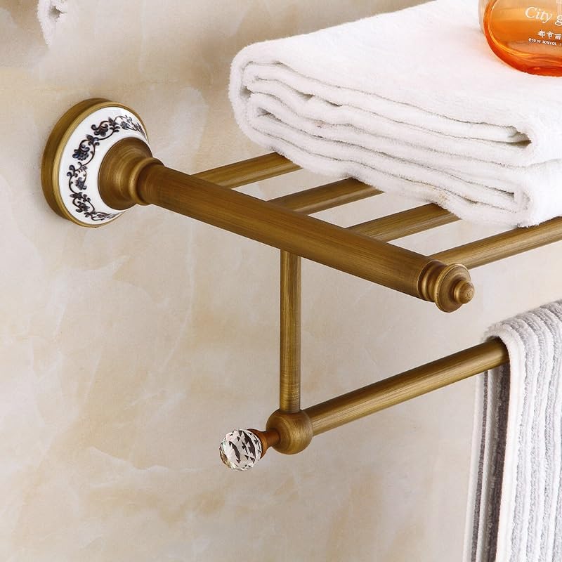 Antique Copper Towel Rack Set