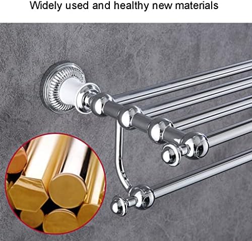 Double towel rack European silver multifunctional bathroom accessory