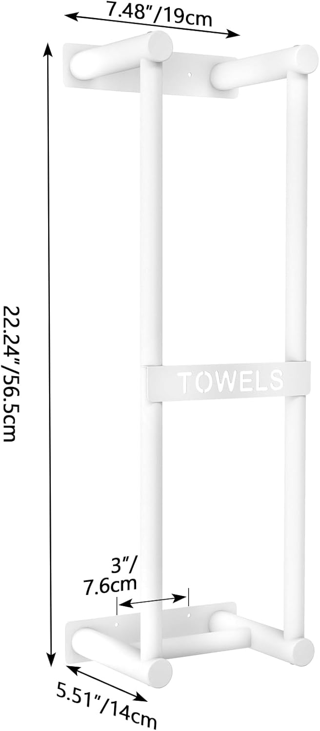 STWWO Small Bathroom Towel Storage System