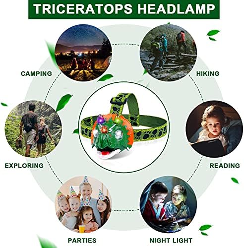 Triceratops Dinosaur Headlamp for Kids