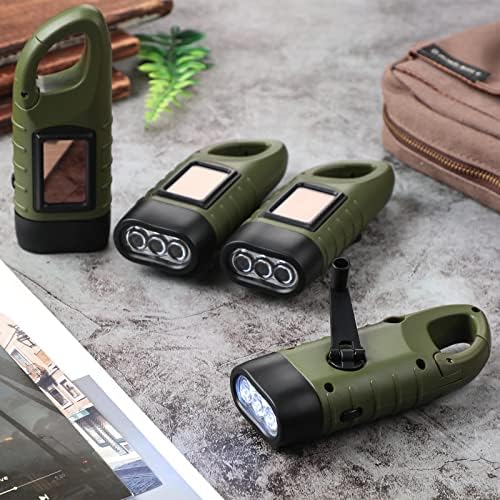 Oudain 4-in-1 Solar Lightweight LED Rechargeable Hand Crank Lantern