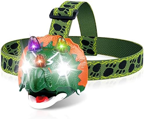 Triceratops Dinosaur Headlamp for Kids