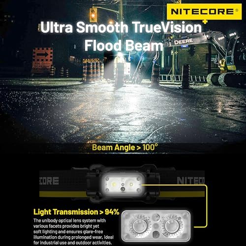 Durable Outdoor Headlamp Nitecore NU53 1800lm 6000mAh Aluminum Housing