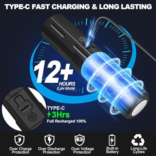 Banral Magnetic Rechargeable Flashlight for Camping