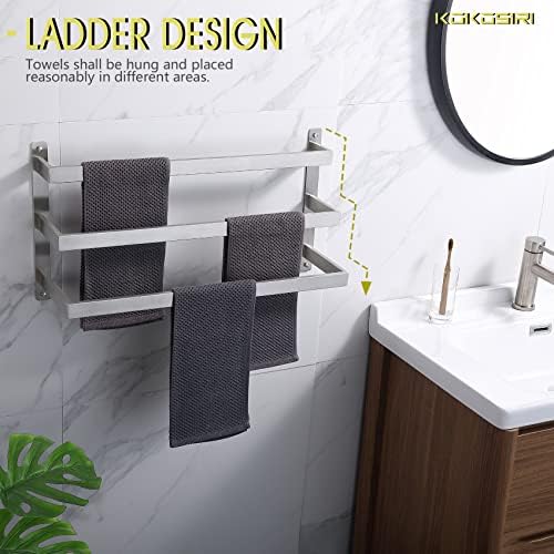 KOKOSIRI 3-Tier Bath Towel Bars stainless steel