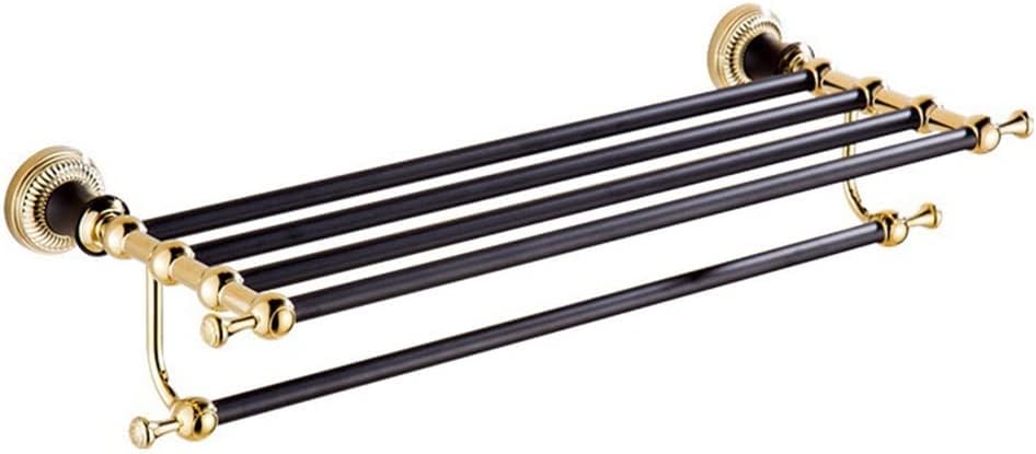 Golden bath towel holder