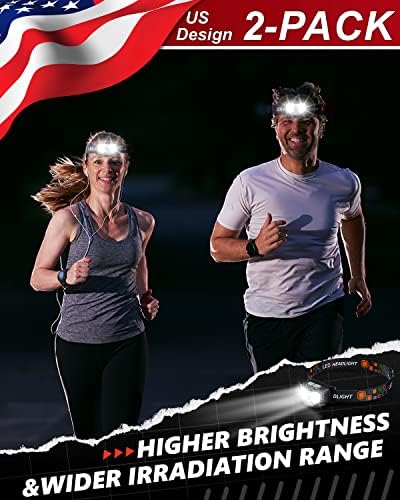 Two-Piece 1200 lumen Rechargeable Headlamp with Motion Sensor