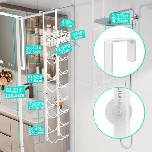 HapiRm Over Door Towel Rack - 8 Tier