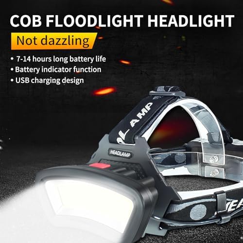 Durable Rechargeable Headlamp for Night Fishing Construction