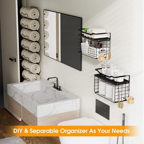 Space-Extending 6-Tier Towel Rack