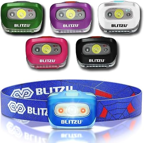 BLITZU Hands-Free Headlamp 165 Lumen Adjustable Modes Waterproof Bright