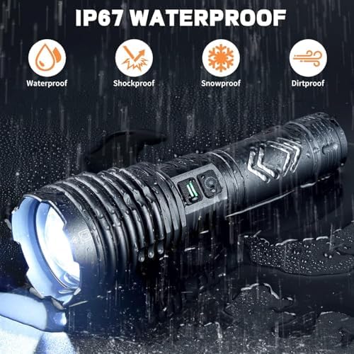 BaibianBrightest Rechargeable Flashlight with 1500000 LUMENS