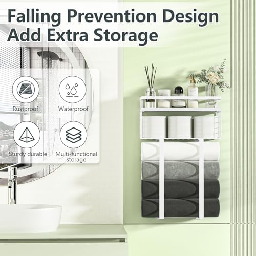 Xstydes Towel Racks for Bathroom White