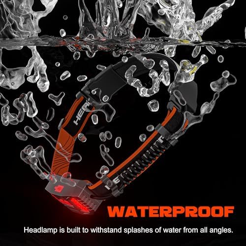 Rechargeable Headlamp with 1000 Lumens and 6 Modes