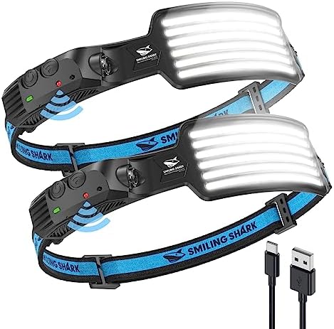 Bright White Rechargeable Headlamp 2-Pack