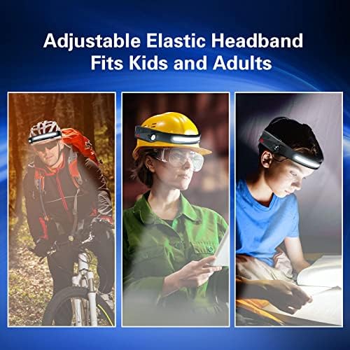 COSOOS Original 2 Rechargeable Headlamp w Carry Case Red Light Motion Sensor