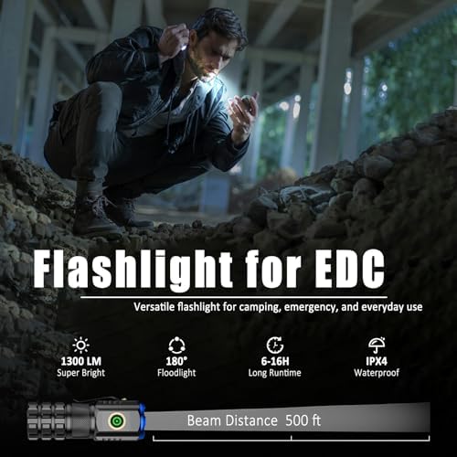Mini EDC Flashlight for Camping Hiking Emergency Use